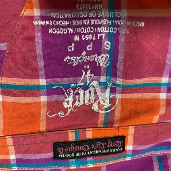 Rock 47 by Wrangler Western Shirt - Size Small - Picture 3 of 7